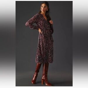 Anthropologie Cloth & Stone Printed Midi Dress